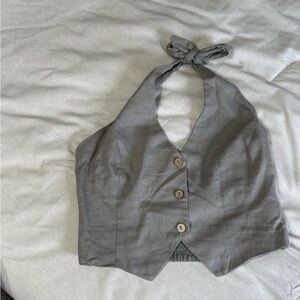 Love Tree Gray Halter Tank Top